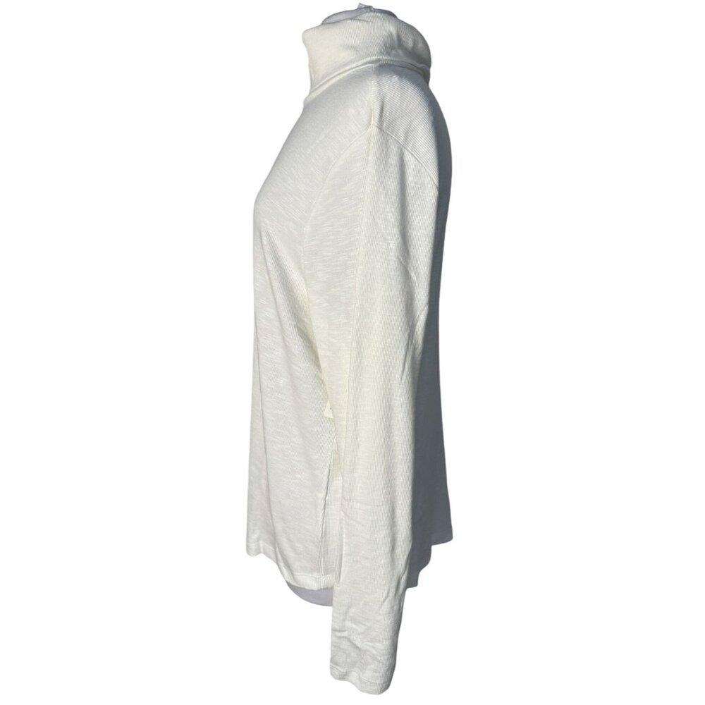 GAP Womens Essential Rib Off White Turtleneck Pullover Long Sleeve Top XXL - Picture 4 of 8